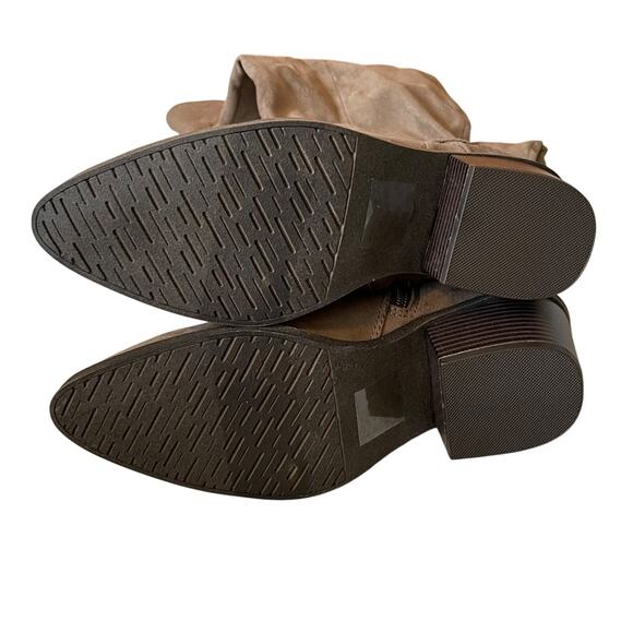 Womens Gray Over the Knee High Heel Boots‎ Buckle Accent Detail Fashion, 8.5M - Picture 3 of 5